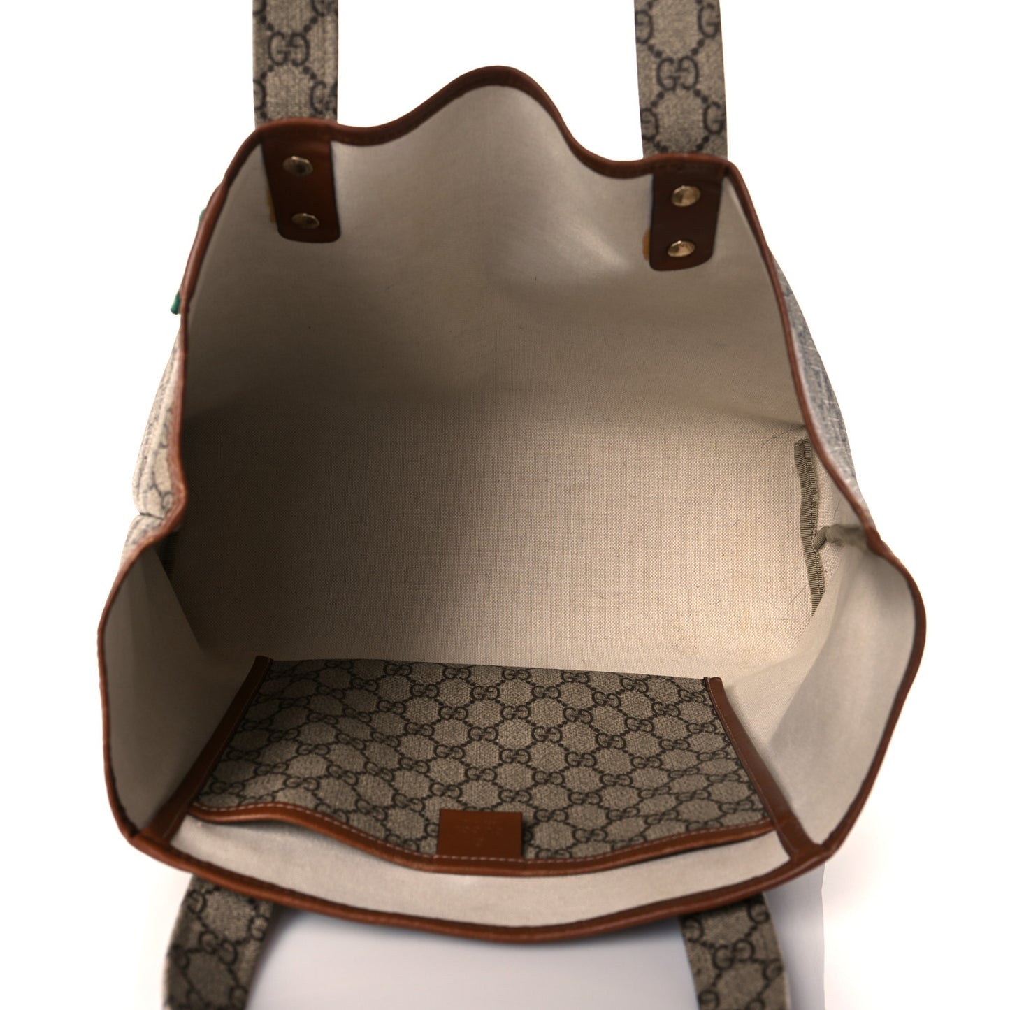 GG Plus Monogram Medium Signature Web Loop Tote Brown