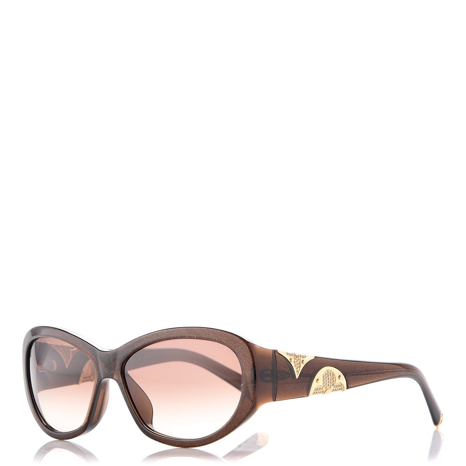 Louis Vuitton Iris PM Sunglasses Z0332E Brown Speckling 1 of 8