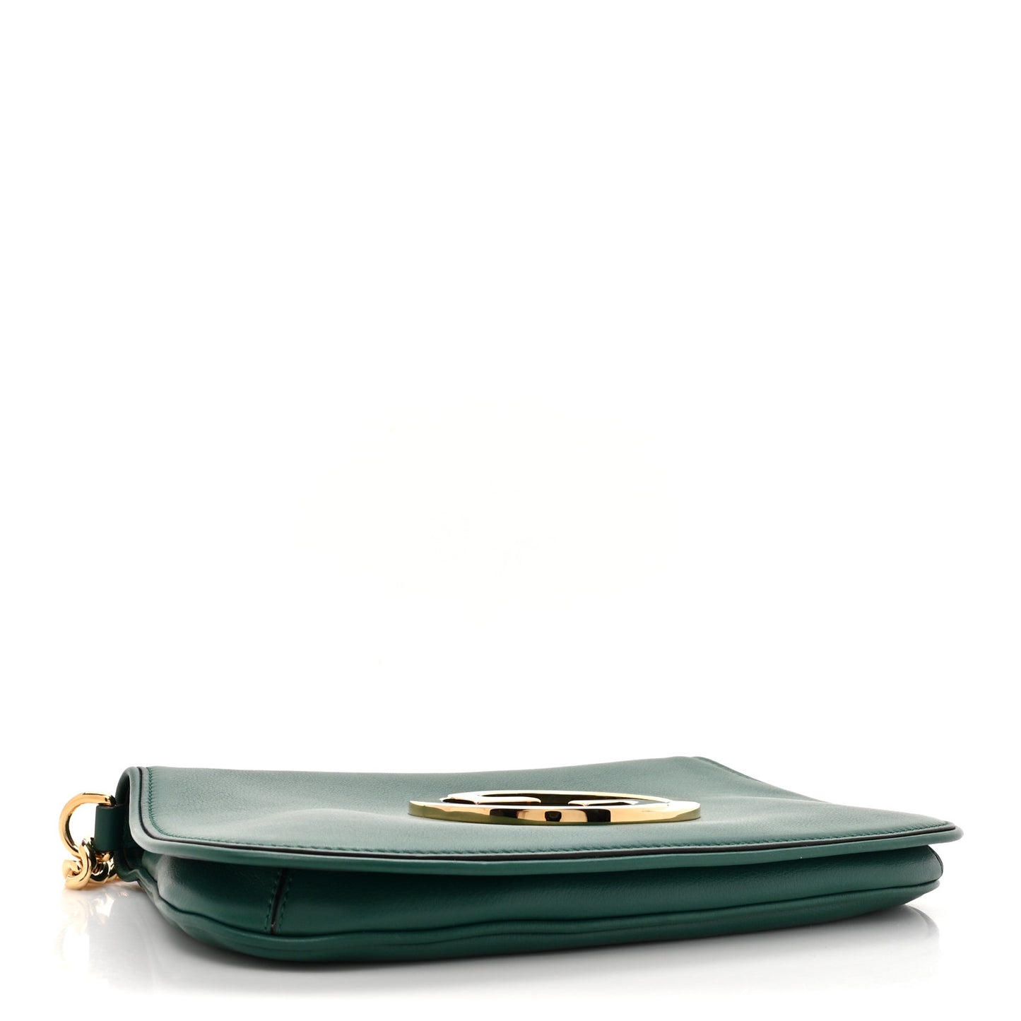 Roxy Calfskin Blondie Chain Shoulder Flap Bag Emerald