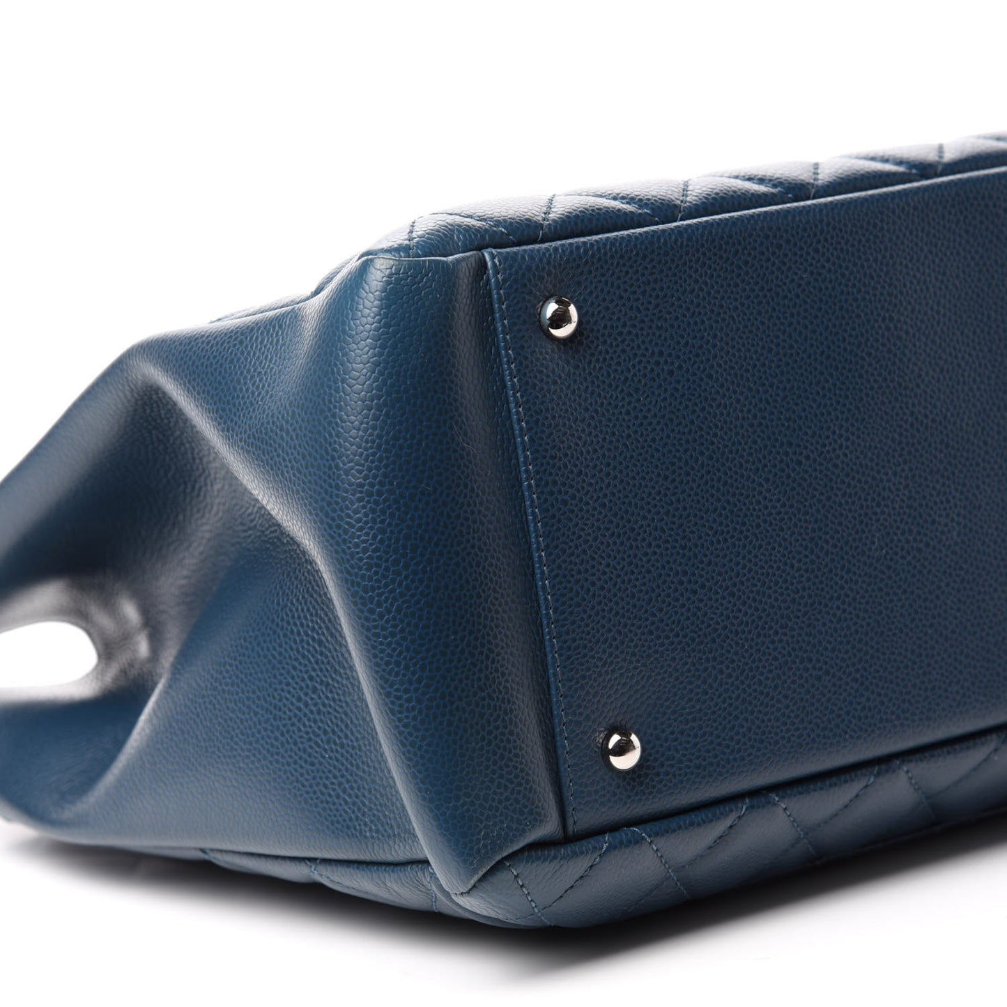 Caviar Quilted XL Grand Shopping Tote GST Dark Blue