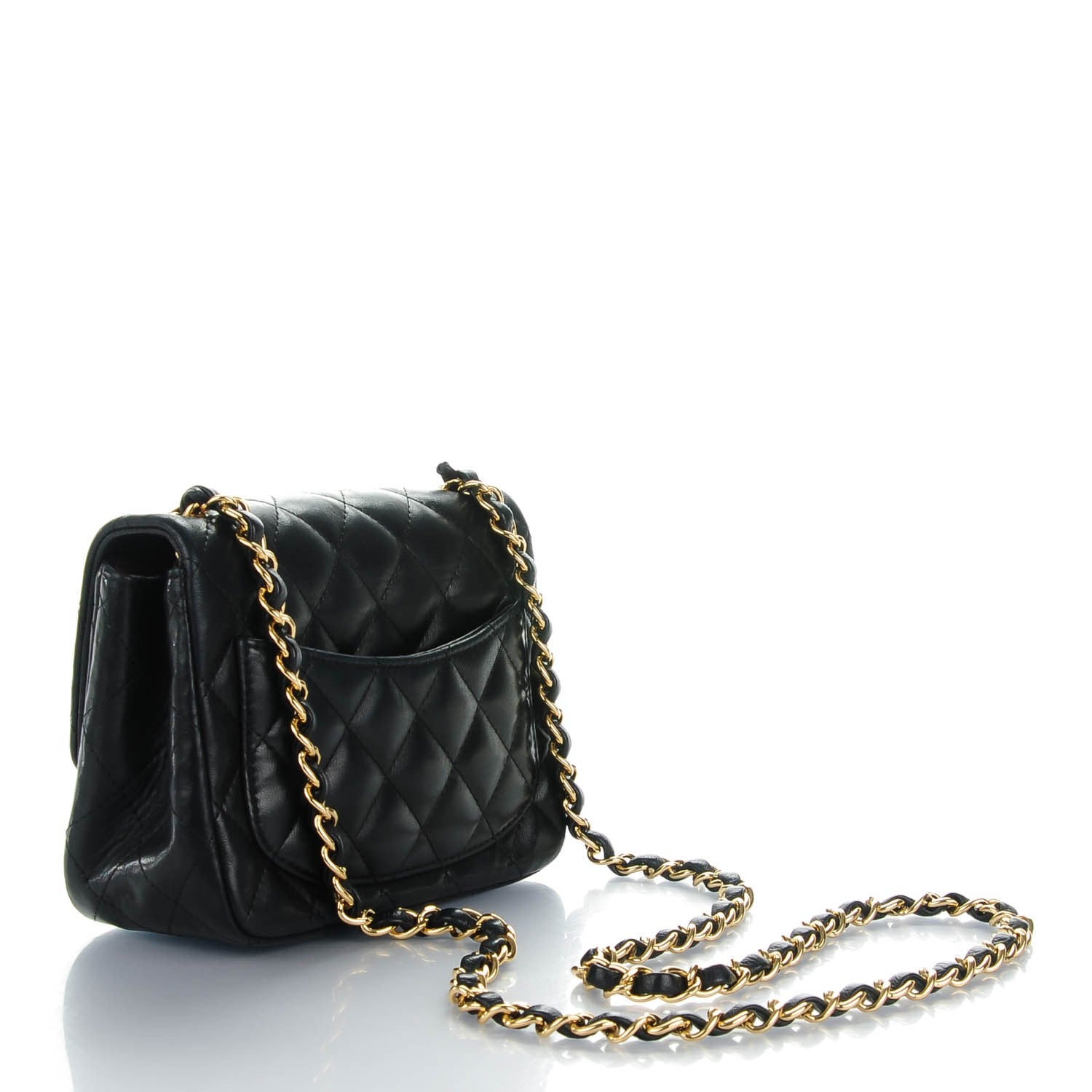Chanel Lambskin Quilted Mini Square Flap Black 3 of 9