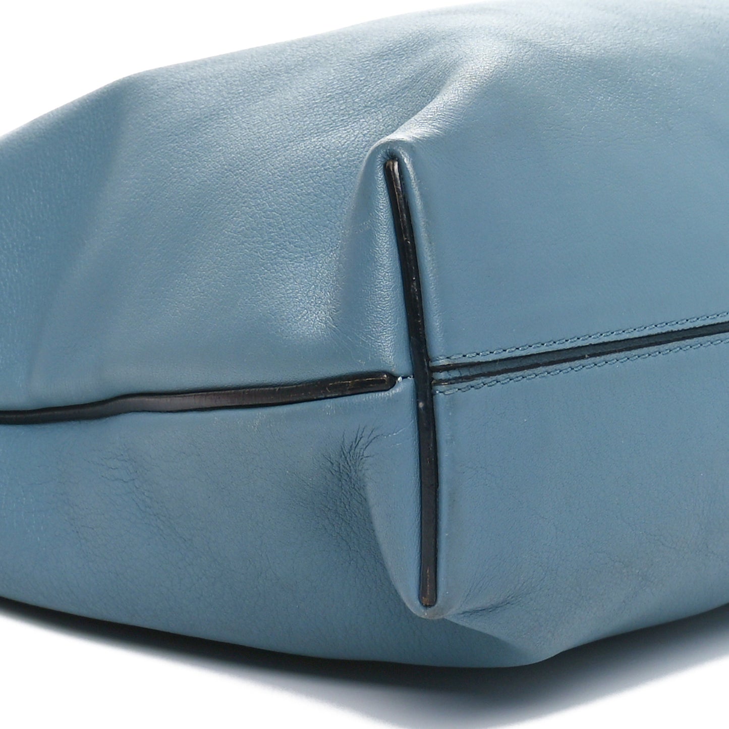 Calfskin Small Flamenco Knot Hobo Stone Blue