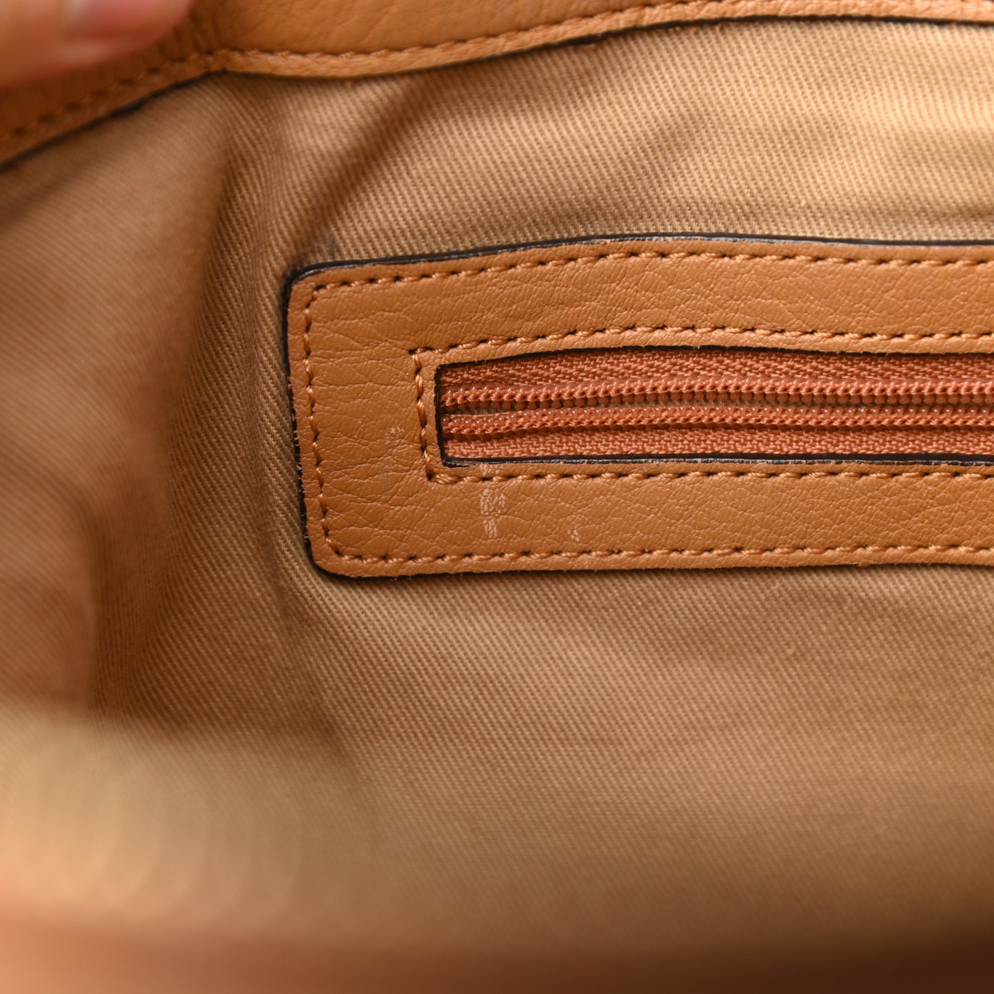 Visetos Studded Medium Essentials Shopper Tote Cognac