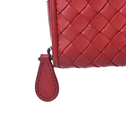 Bottega Veneta Nappa Intrecciato Zip Around Wallet Fraise 8 of 9