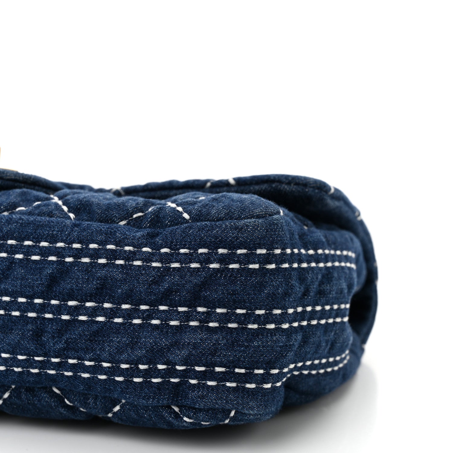 Chanel Denim Quilted Medium Denim Trip Single Flap Blue 10 of 11