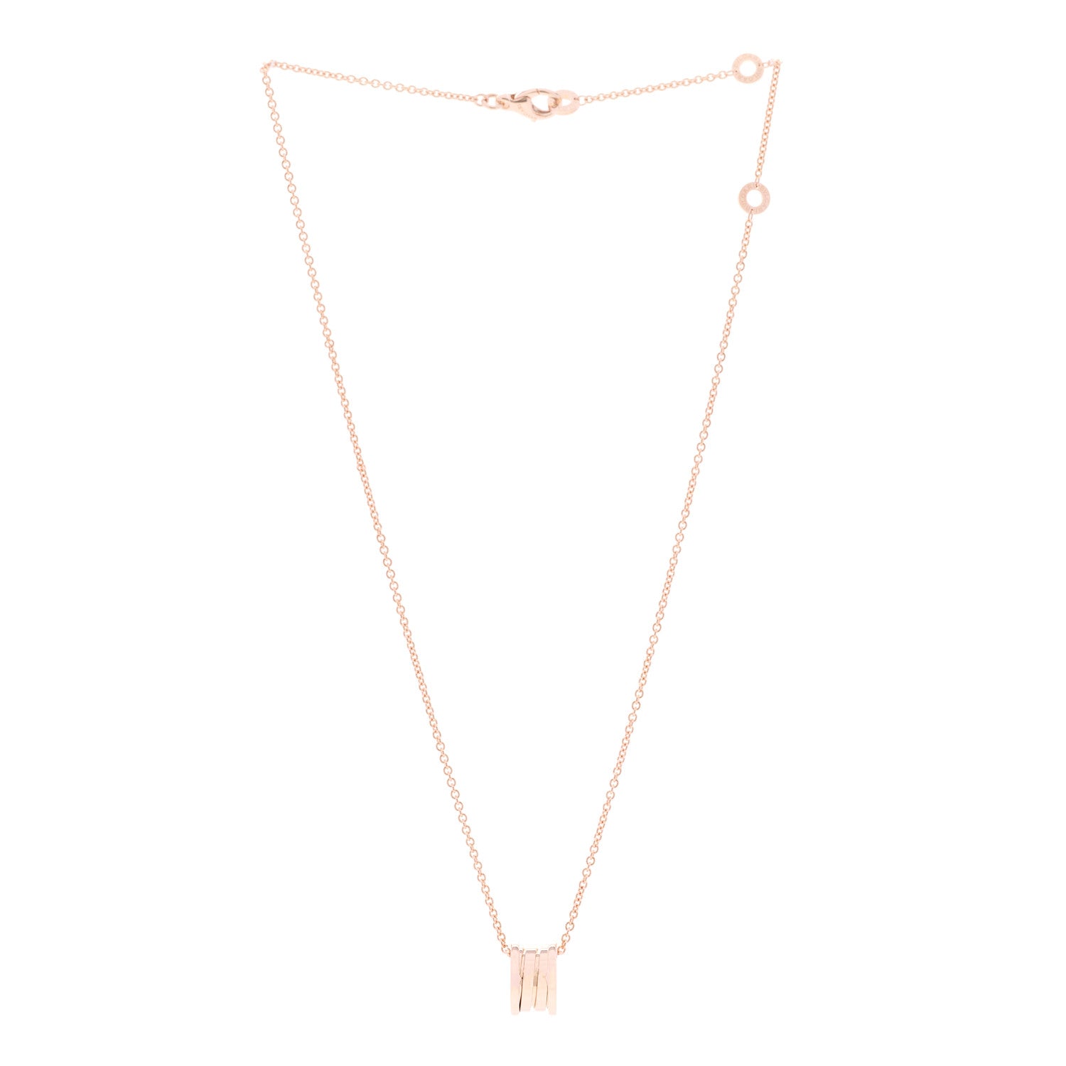 Bulgari 18K Rose Gold B.Zero1 Pendant Necklace 3 of 6