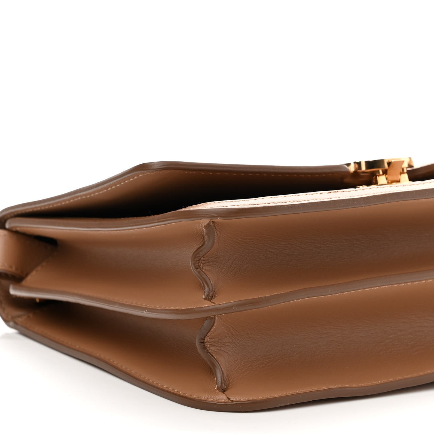 Calfskin Monogram Embossed Medium TB Bag Light Camel