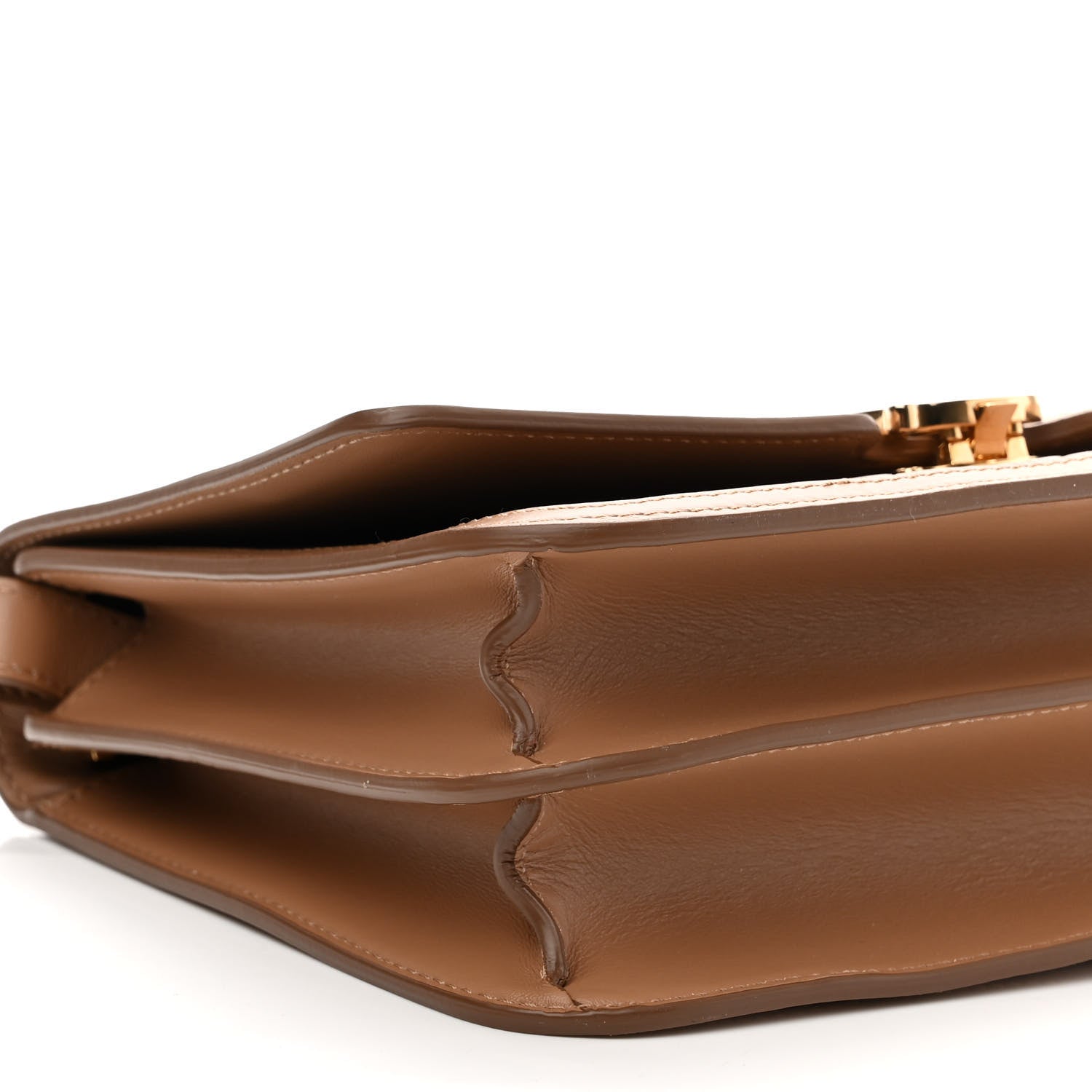 Burberry Calfskin Monogram Embossed Medium TB Bag Light Camel 8 of 10