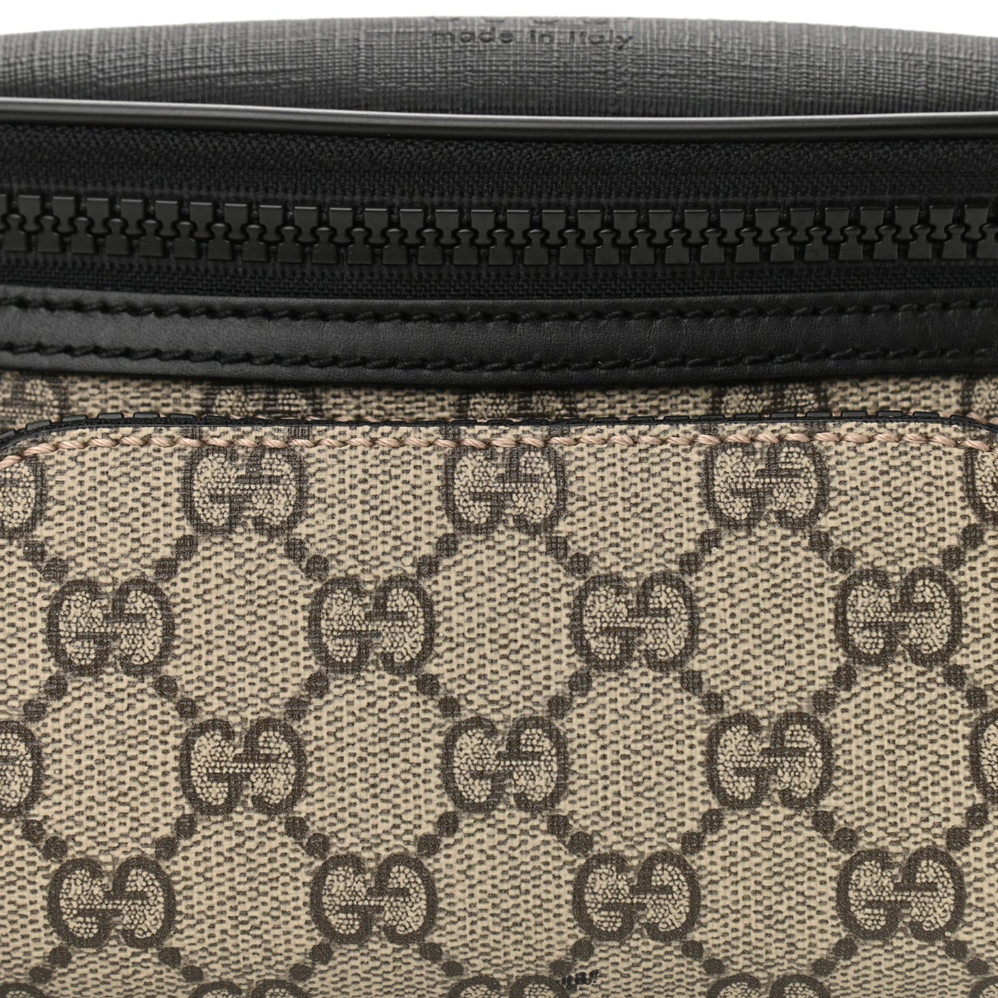 GG Supreme Monogram Belt Bag Black