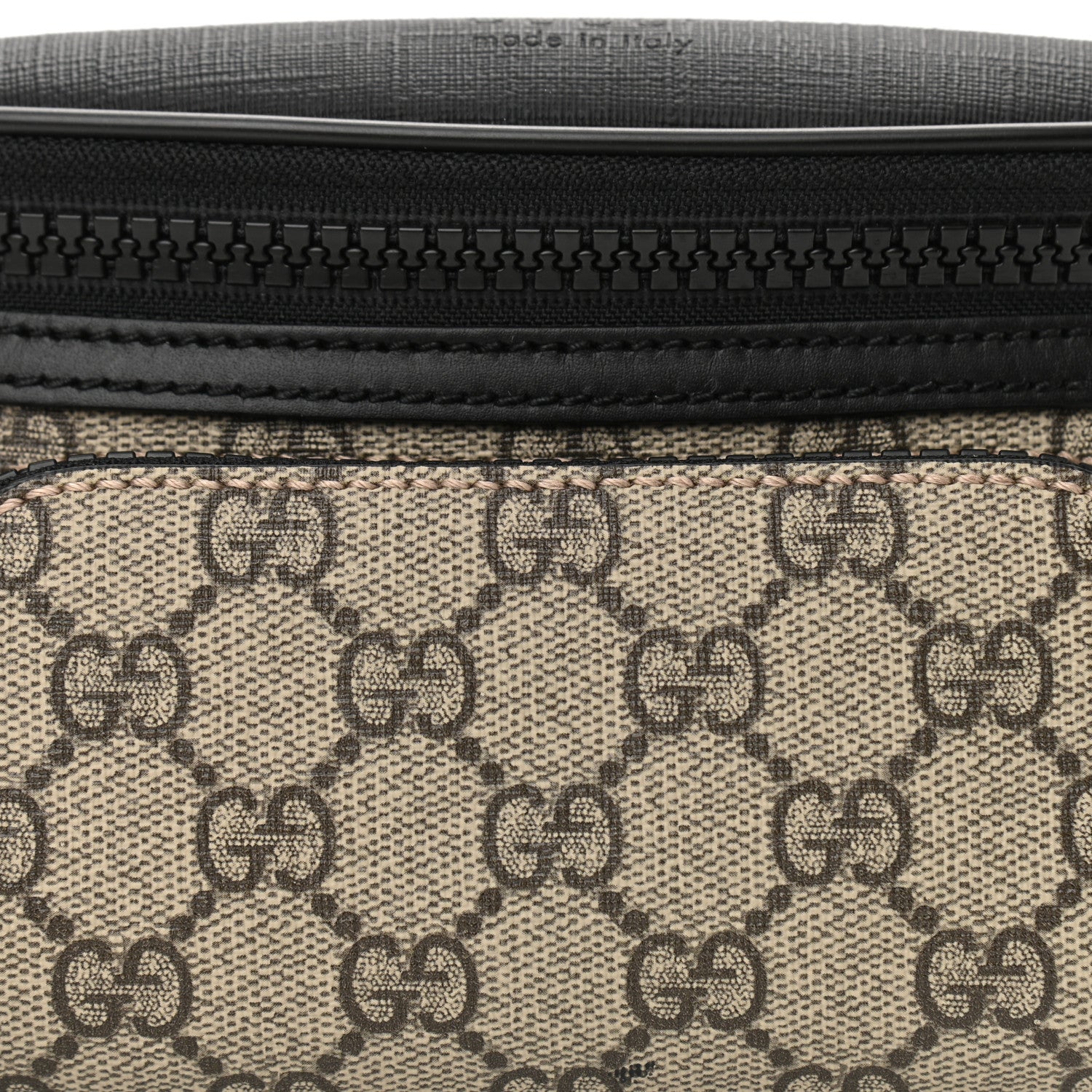 Gucci GG Supreme Monogram Belt Bag Black 8 of 10