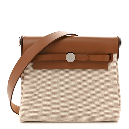Hermes Military Toile Vache Hunter Herbag Zip Retourne 20 Ecru Beige Fauve 1 of 11