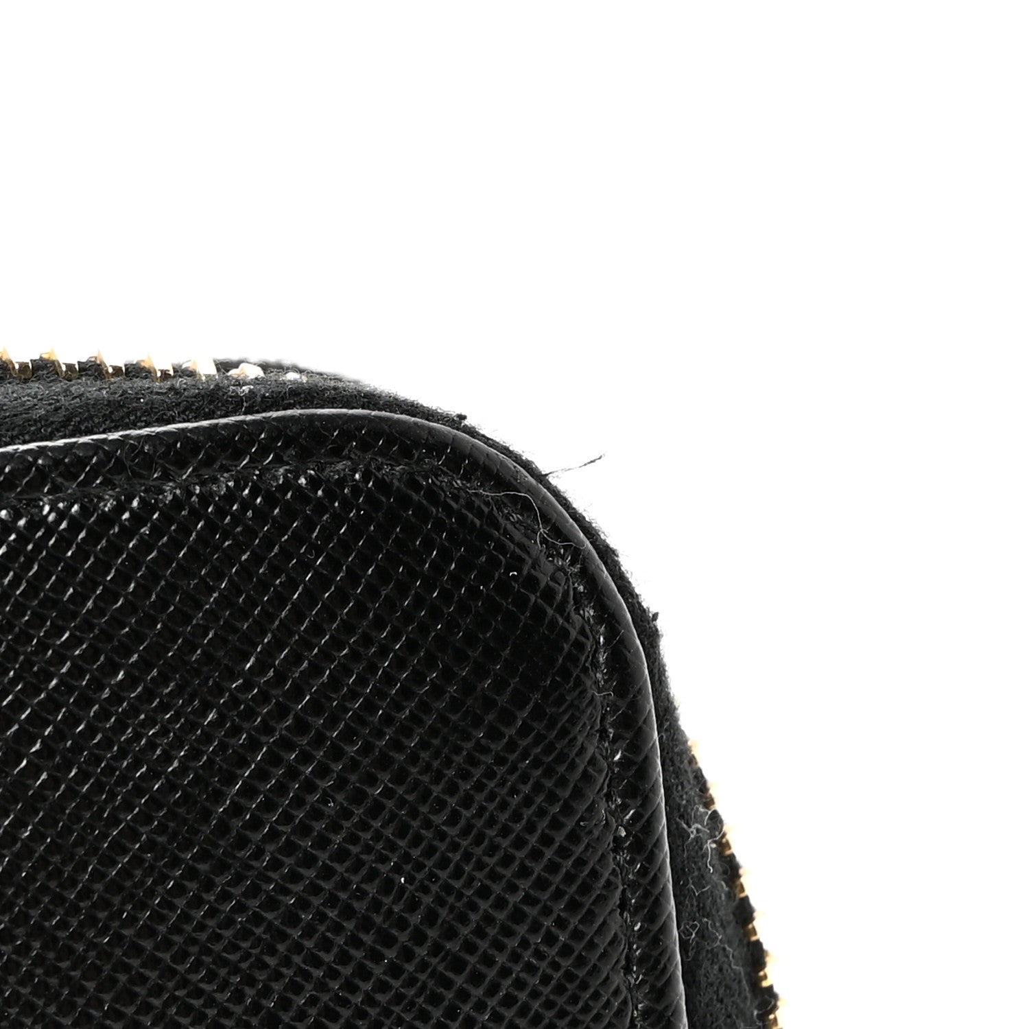 Prada Saffiano Metal Zip Around Wallet Black 7 of 8