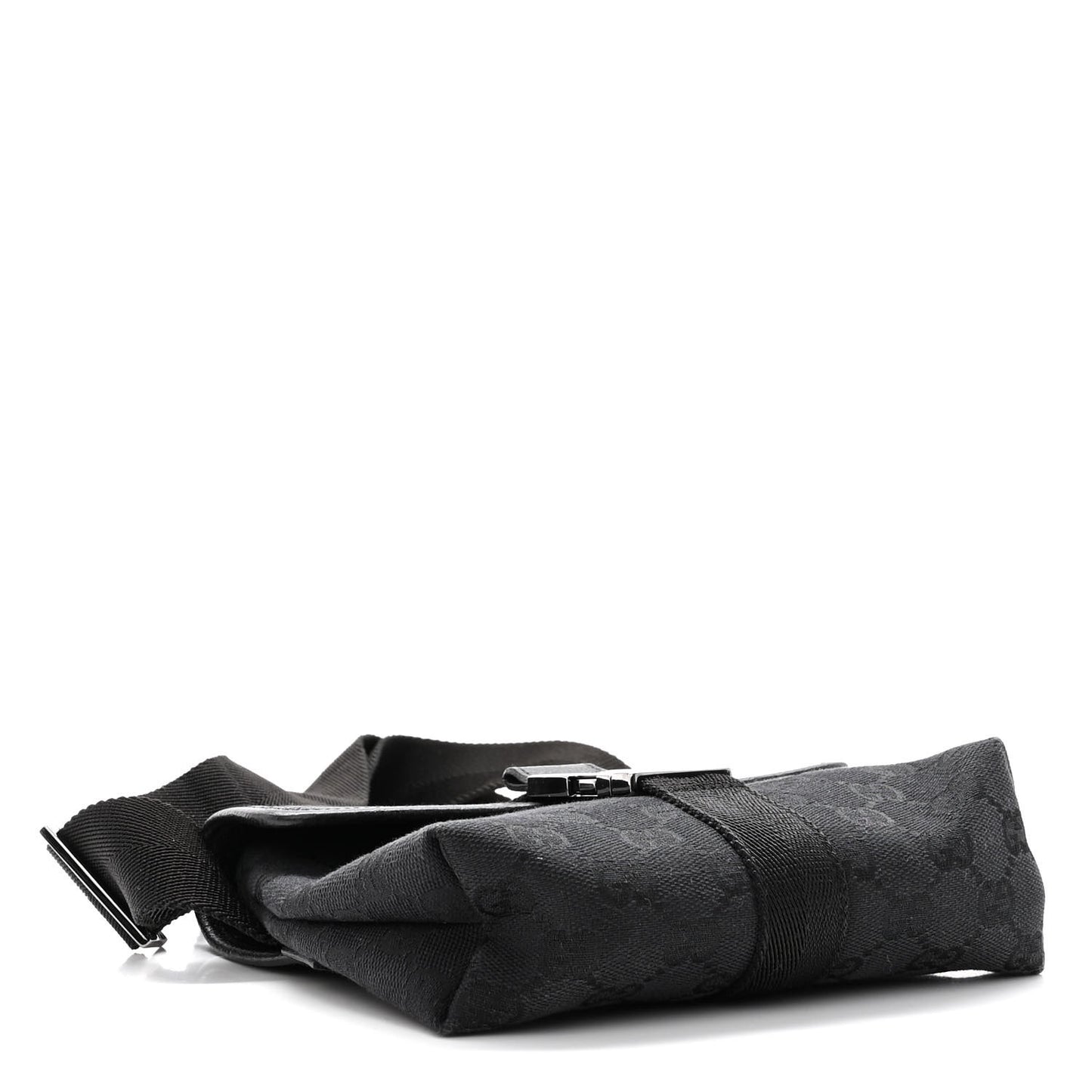 GG Monogram Web Buckle Belt Bag Black