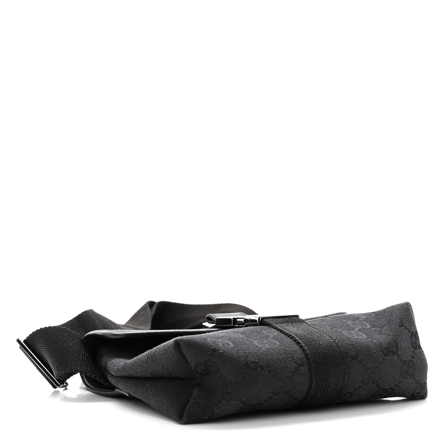 Gucci GG Monogram Web Buckle Belt Bag Black 4 of 9