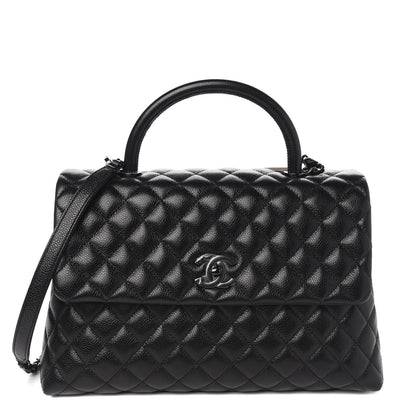 Chanel Caviar Quilted Medium Coco Handle Flap So Black 1 of 9