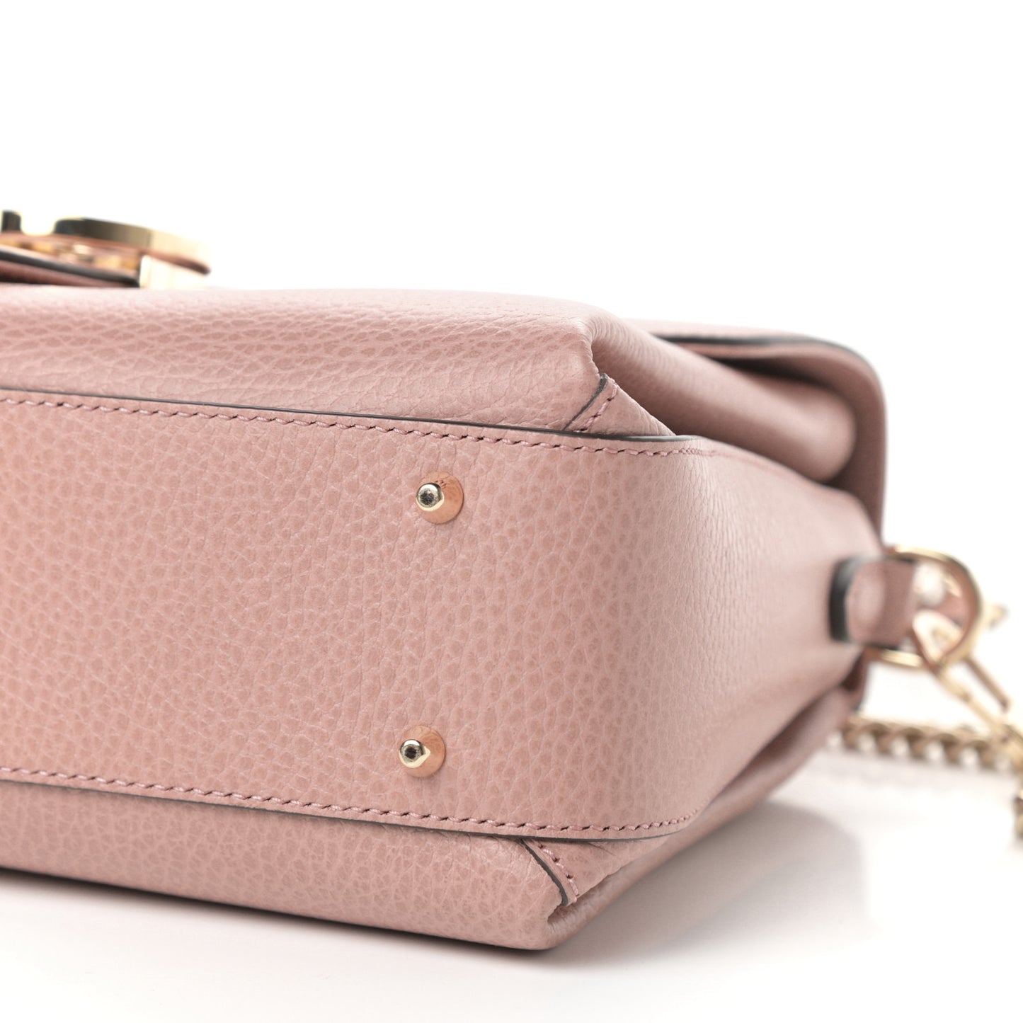 Dollar Calfskin Interlocking G Top Handle Shoulder Bag Soft Pink