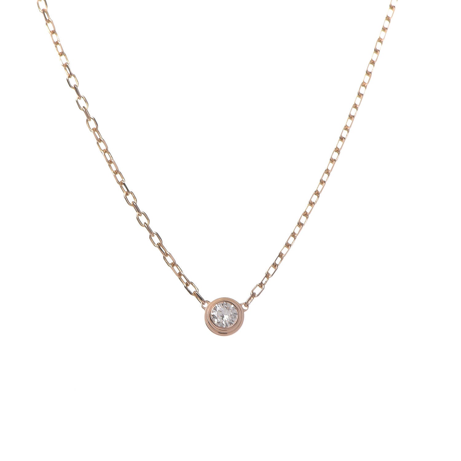 Cartier 18K Pink Gold Diamond SM D'Amour Pendant Necklace 4 of 7