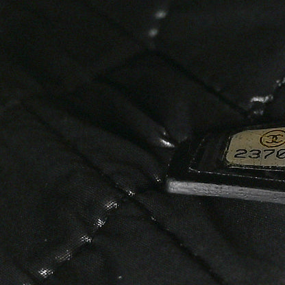 Chanel Lambskin Double Stitch Quilted Tassel Cosmetic Case Black 7 of 8
