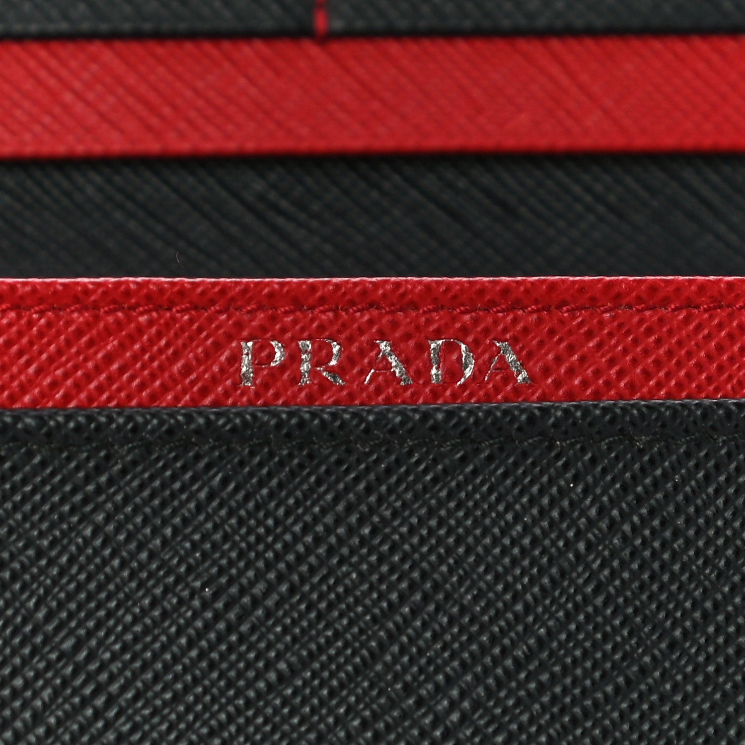 Prada Saffiano Metal Continental Flap Wallet Black Fuoco 7 of 11