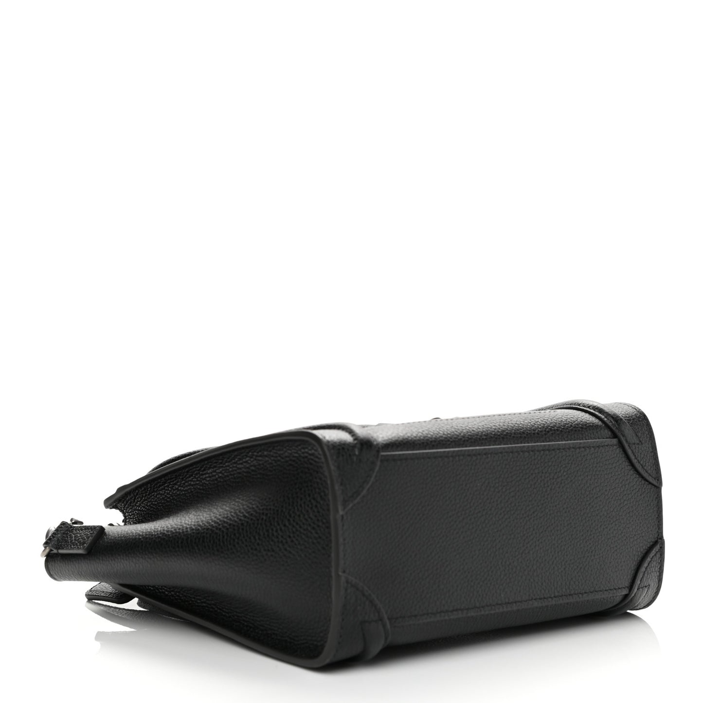 Drummed Calfskin Nano Luggage Black