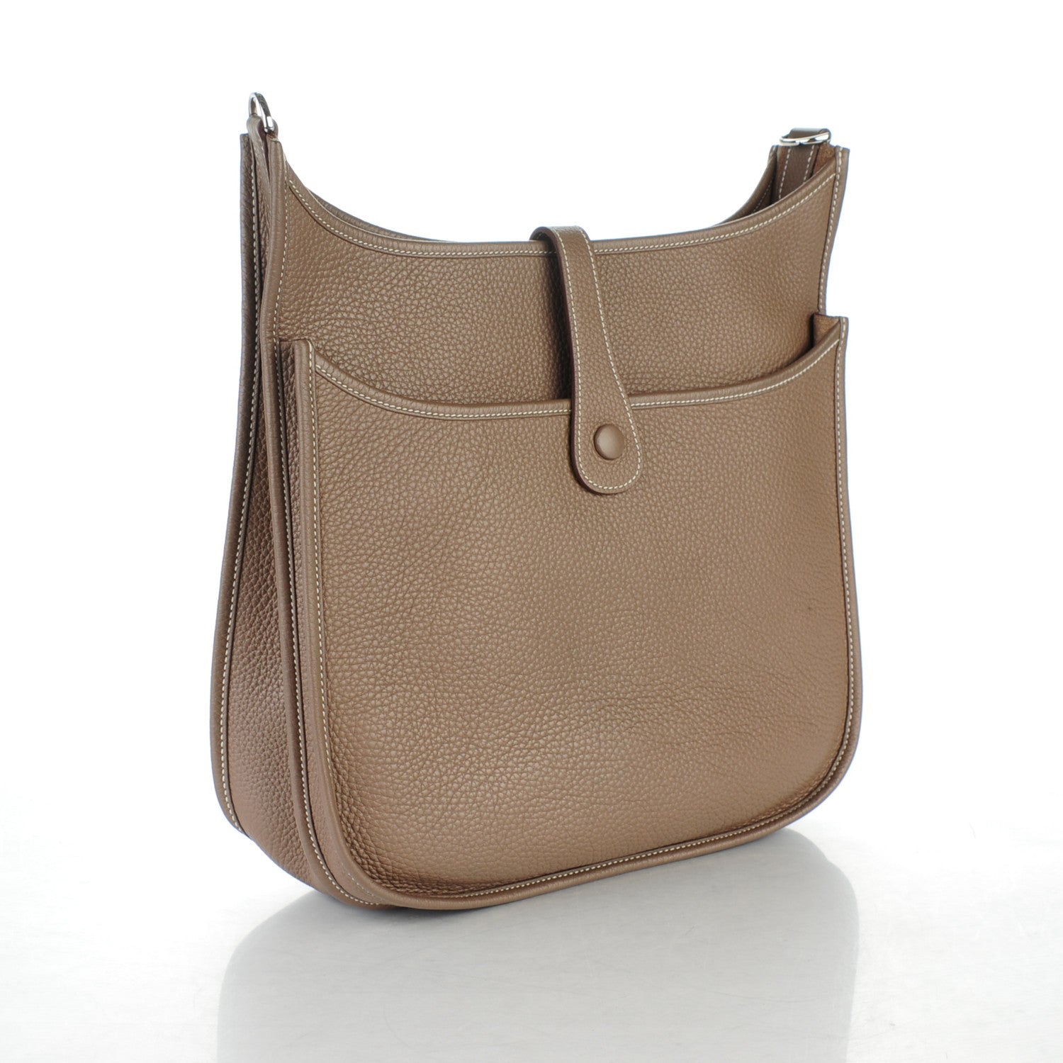 Hermes Taurillon Clemence Evelyne III GM Etoupe 3 of 7