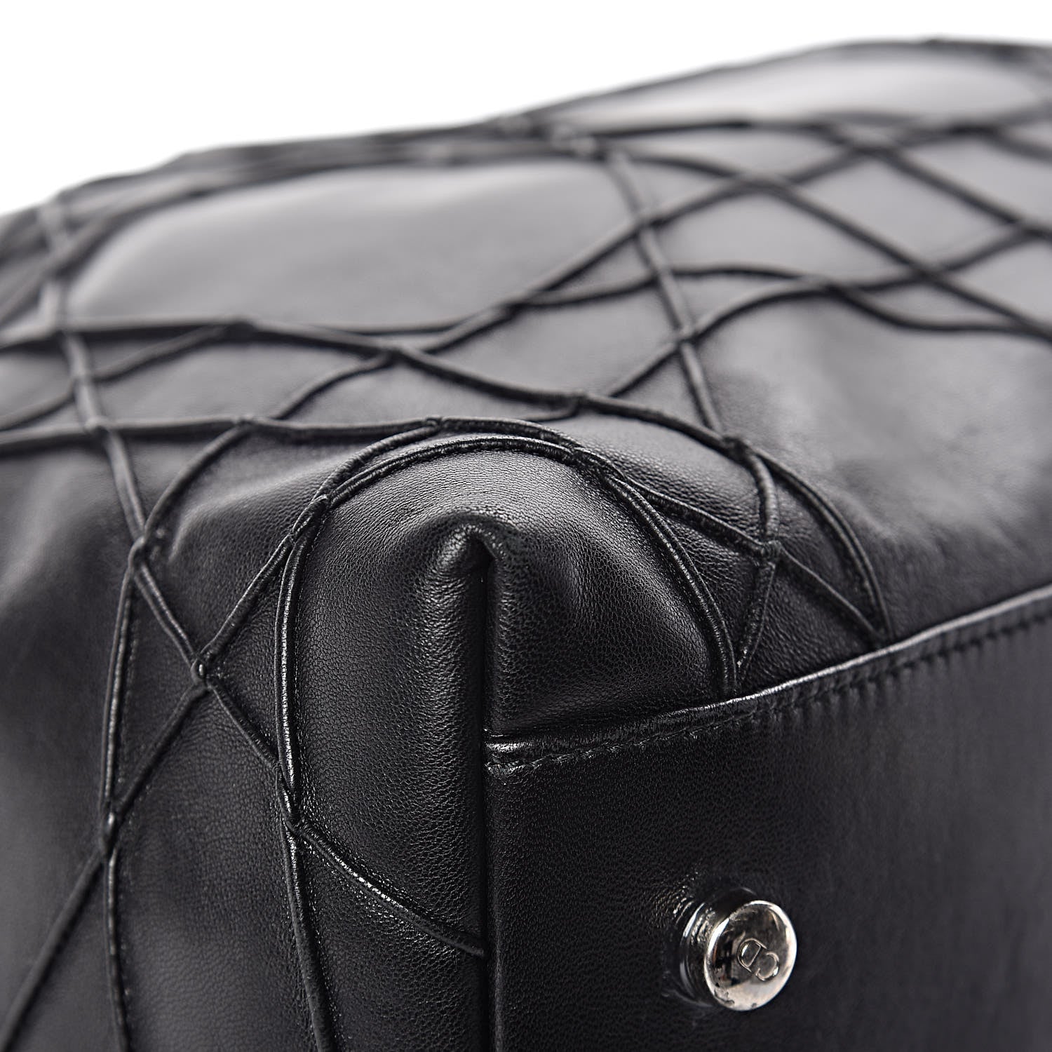Christian Dior Lambskin Cannage Large Granville Tote Black 14 of 15