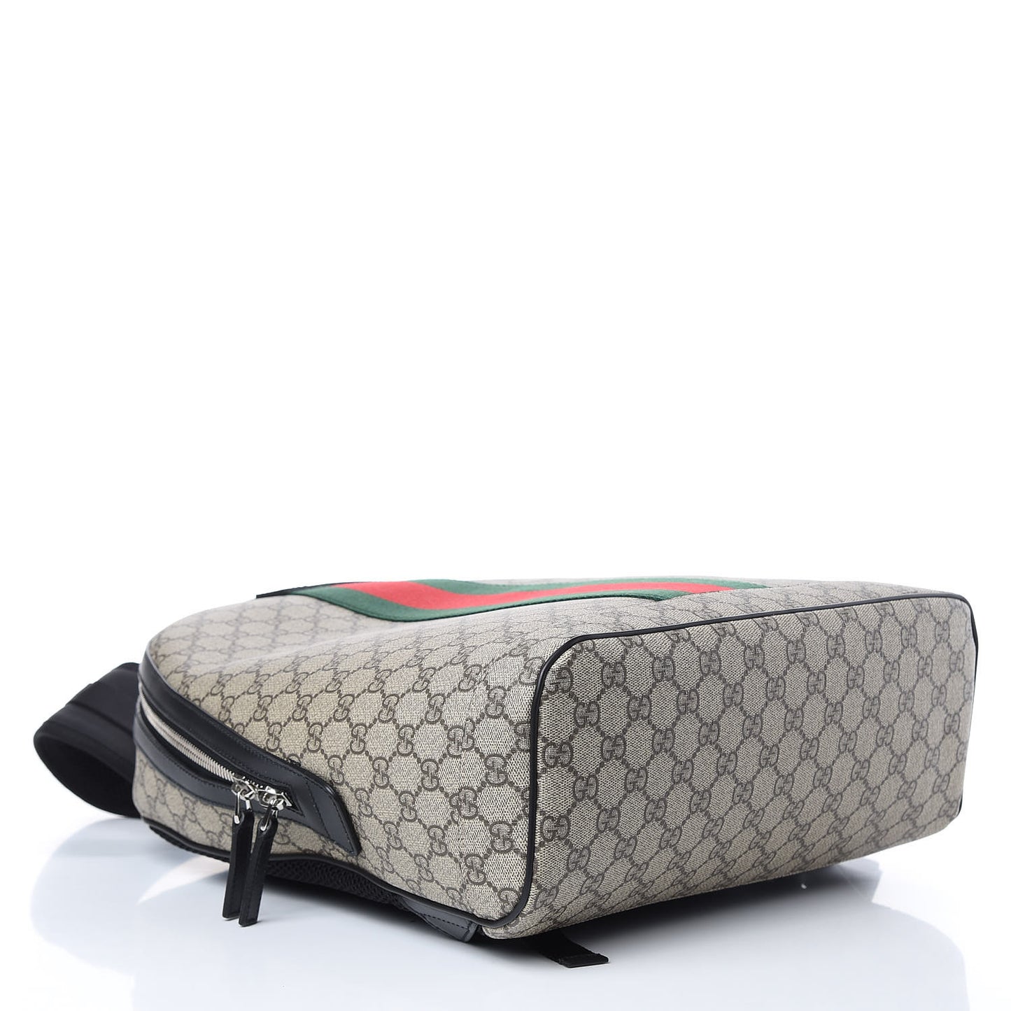 GG Supreme Monogram Web Dome Backpack Black