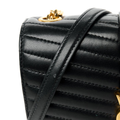 Saint Laurent Lambskin Matelasse Chevron Monogram Small Sulpice Bag Black 13 of 14