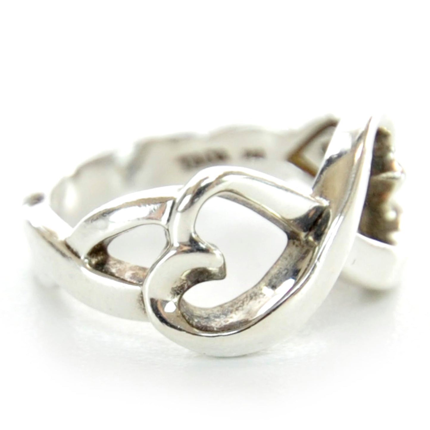 Sterling Silver Paloma Picasso Double Loving Heart Ring 8
