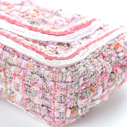 Chanel Tweed Braid Mini Flap White Pink 11 of 14