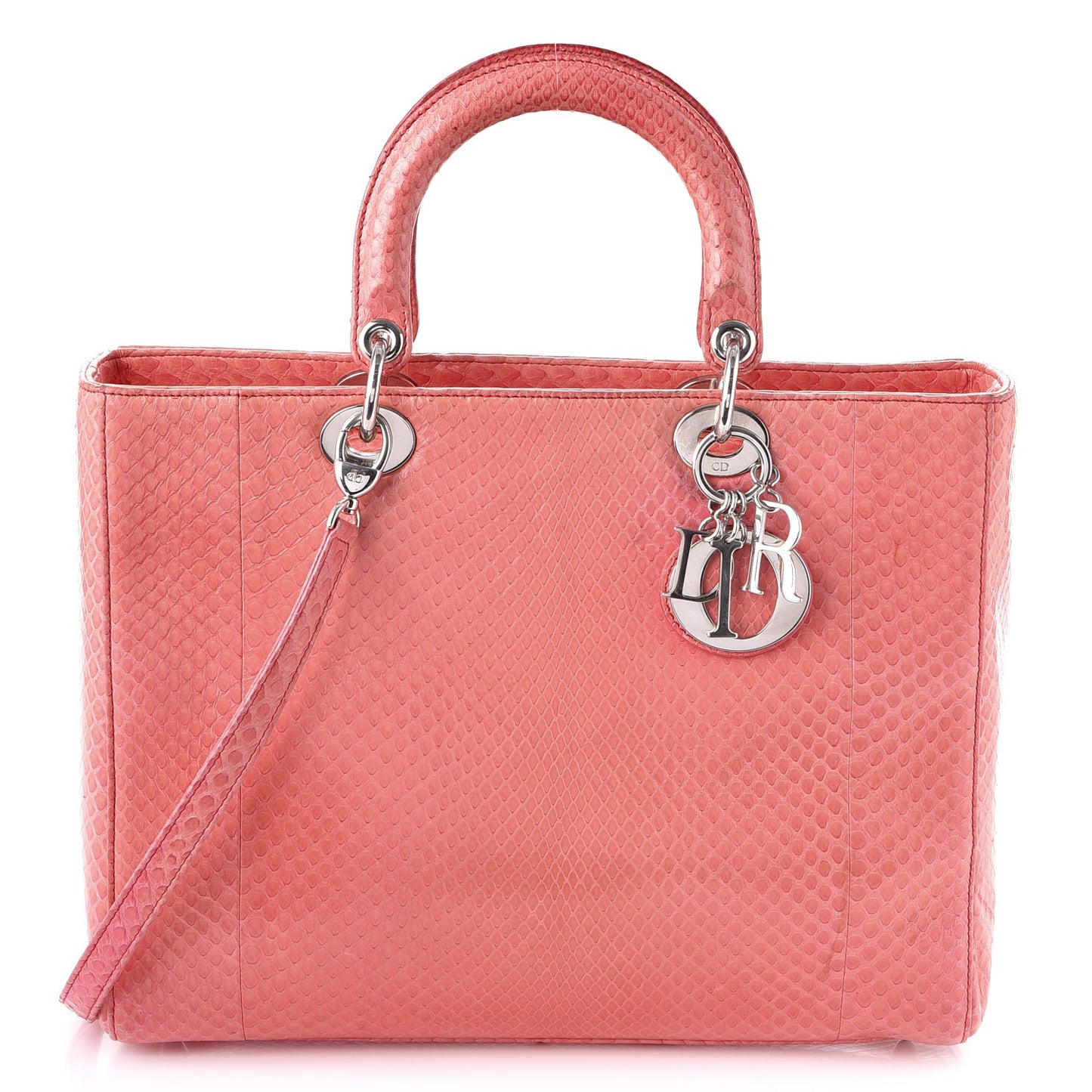 Python Large Lady Dior Pink