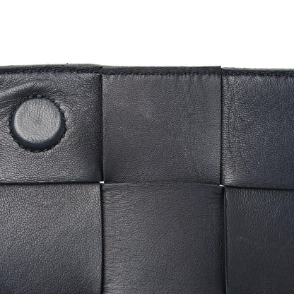 Bottega Veneta Lambskin Maxi Intrecciato Cassette Crossbody Bag Black 18 of 21