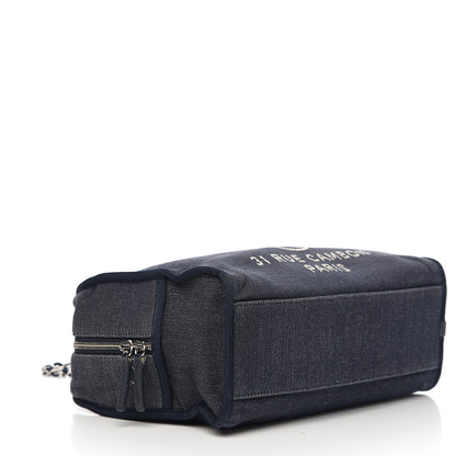 Chanel Denim Deauville Bowling Bag Dark Blue 3 of 11
