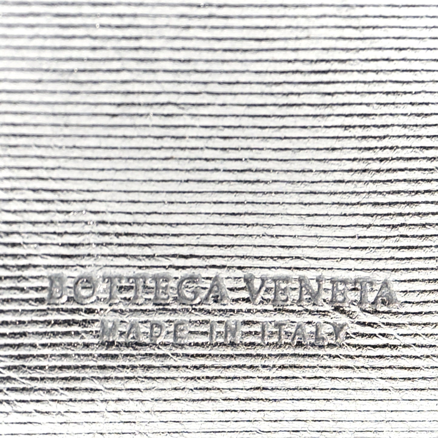 Metallic Grosgrain Intrecciato Continental Wallet Silver