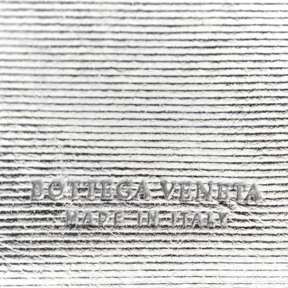Bottega Veneta Metallic Grosgrain Intrecciato Continental Wallet Silver 7 of 9