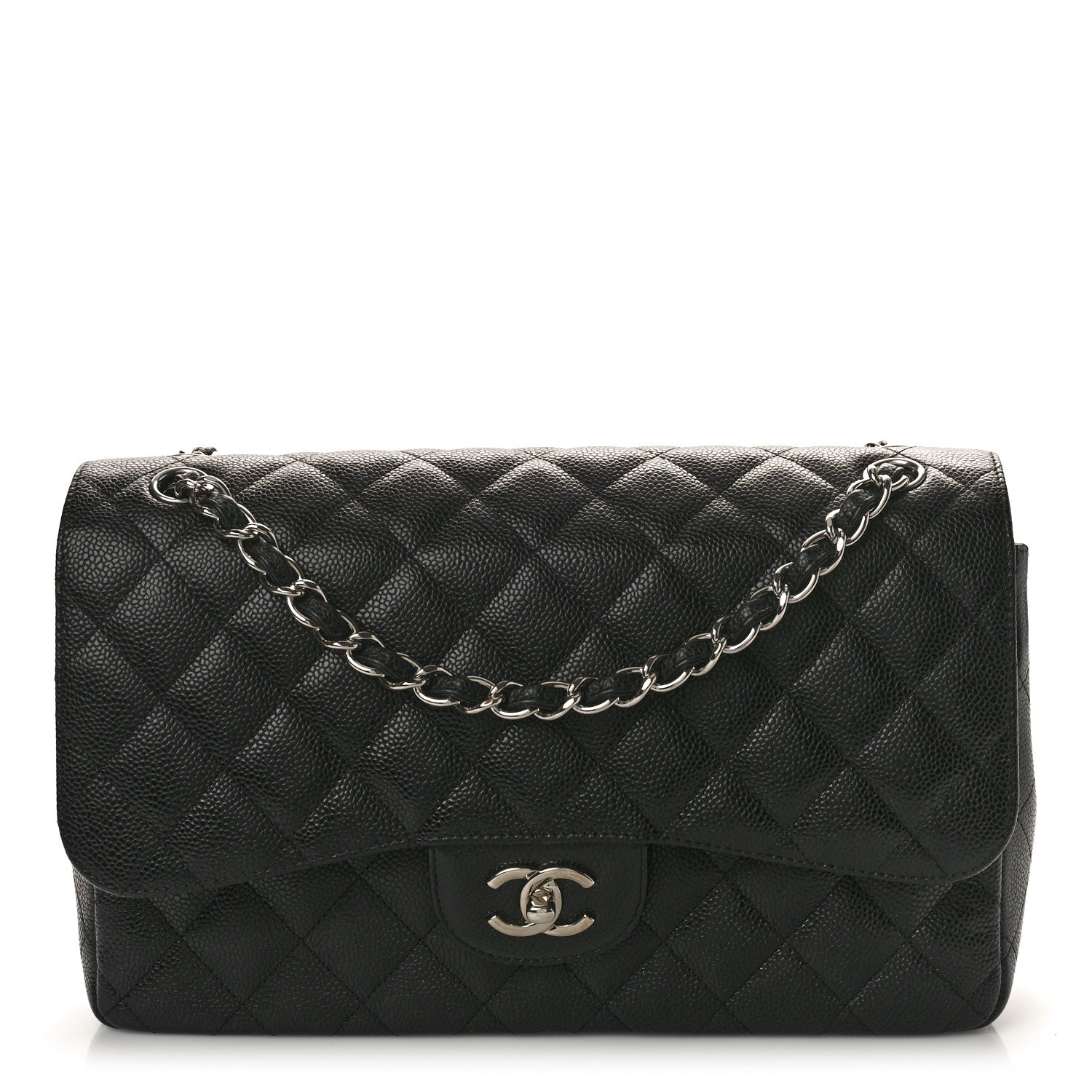 Chanel Caviar Quilted Jumbo Double Flap Black 1 of 10