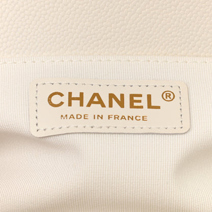 Chanel Caviar Quilted Medium Boy Flap White 5 of 9