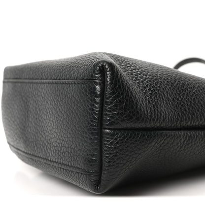Salvatore Ferragamo Tumbled Calfskin Gancini Mini Bag Black 9 of 9