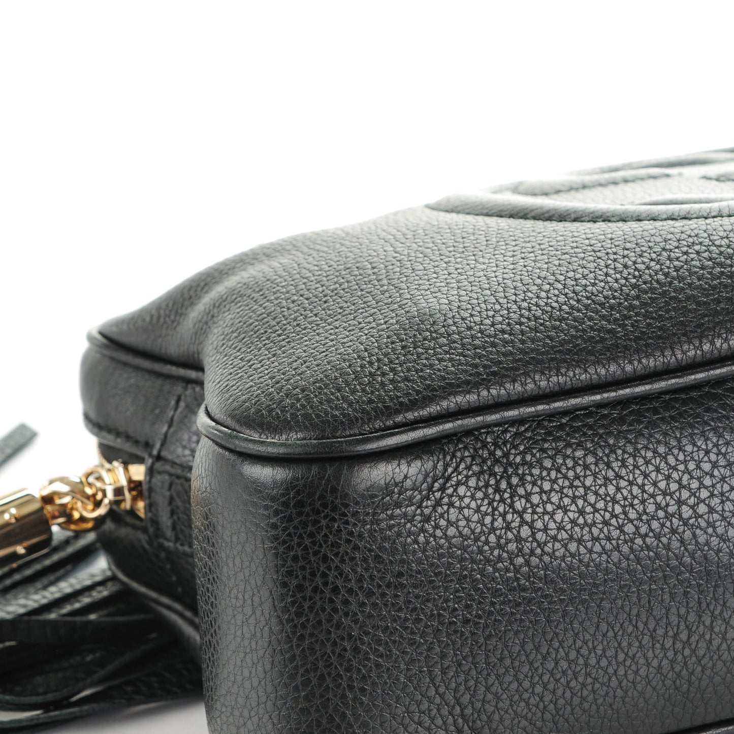 Pebbled Calfskin Small Soho Bowler Black