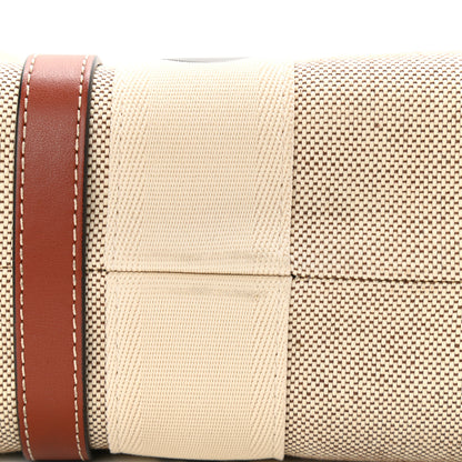 Chloe Cotton Calfskin Medium Woody Ribbon Tote White Brown 11 of 11