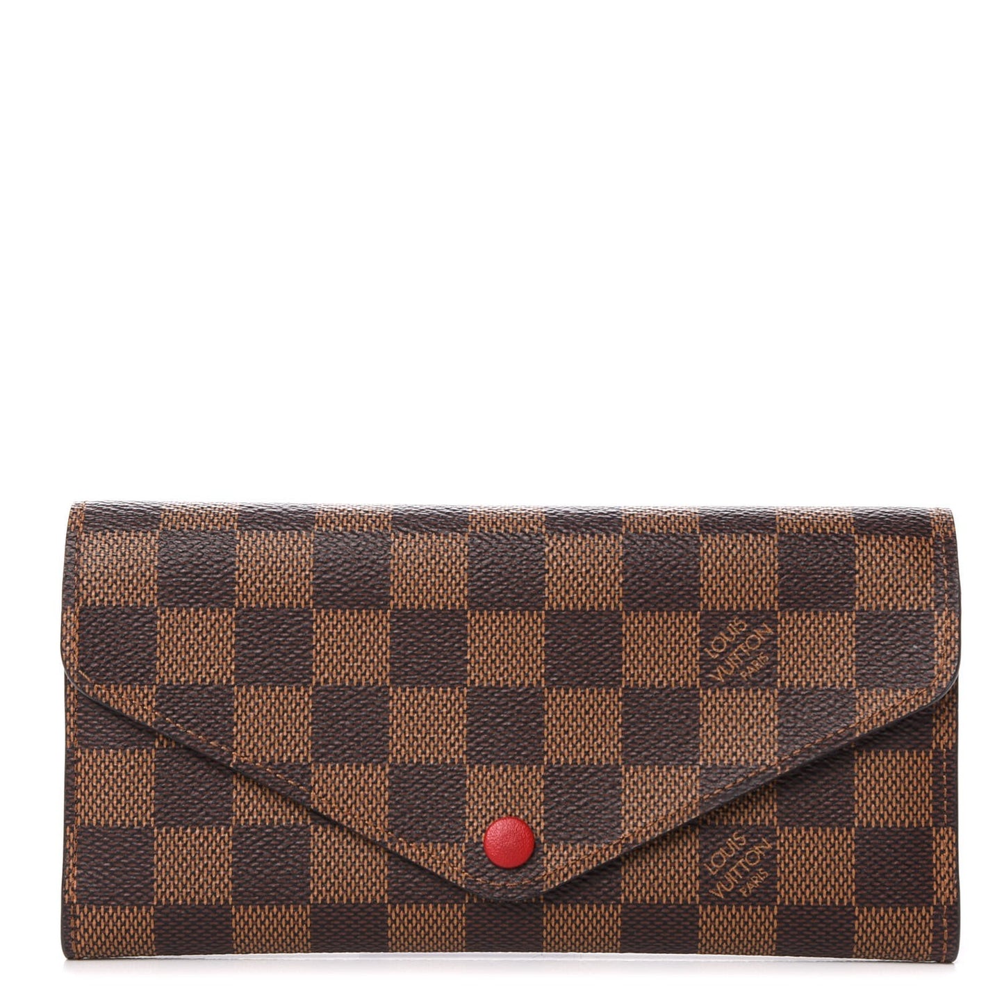 Damier Ebene Josephine Wallet Red