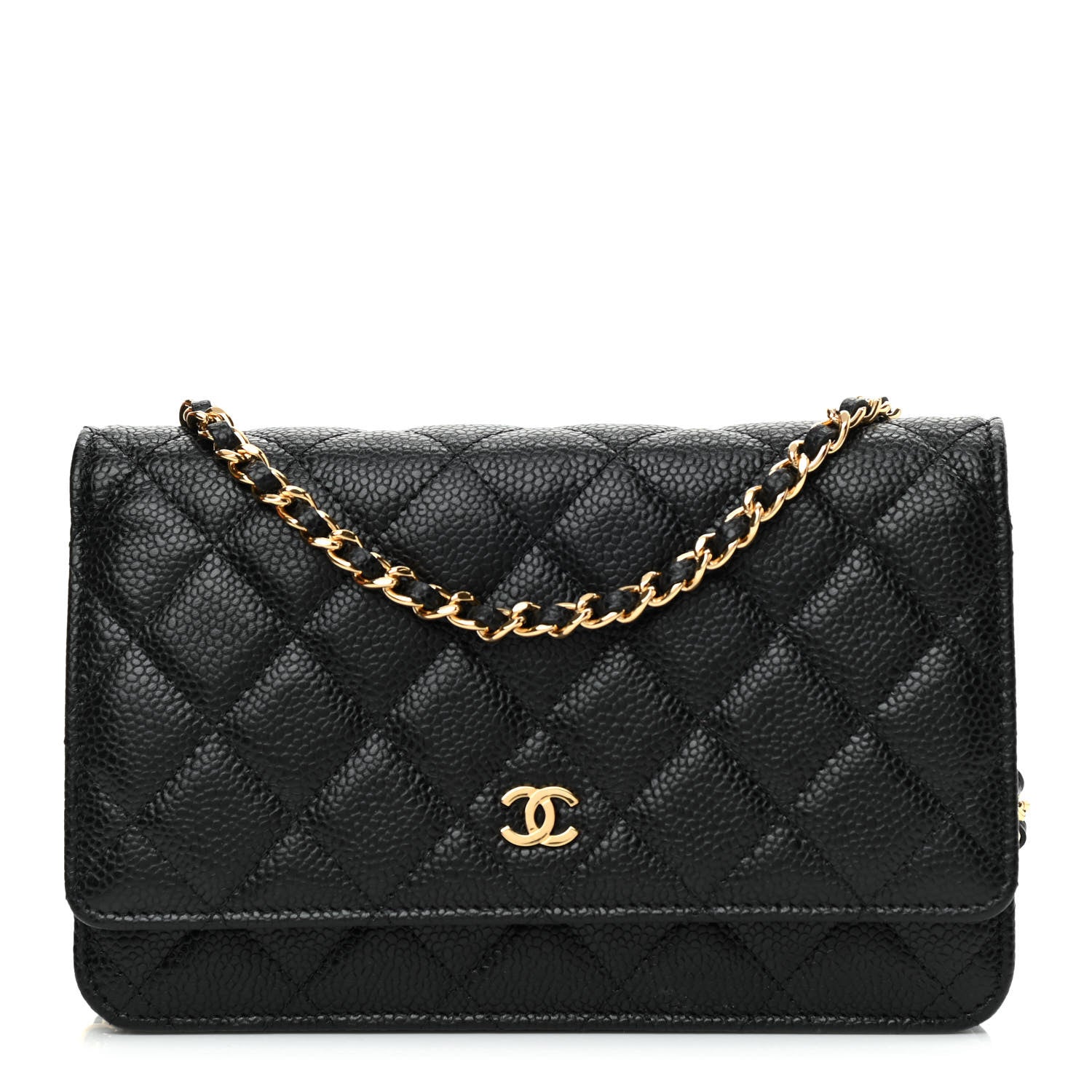 Chanel Caviar Quilted Wallet On Chain WOC Black 1 of 10