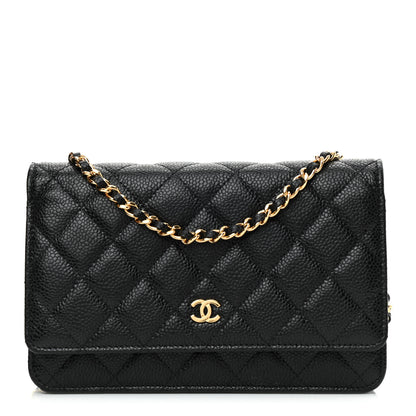 Chanel Caviar Quilted Wallet On Chain WOC Black 1 of 10