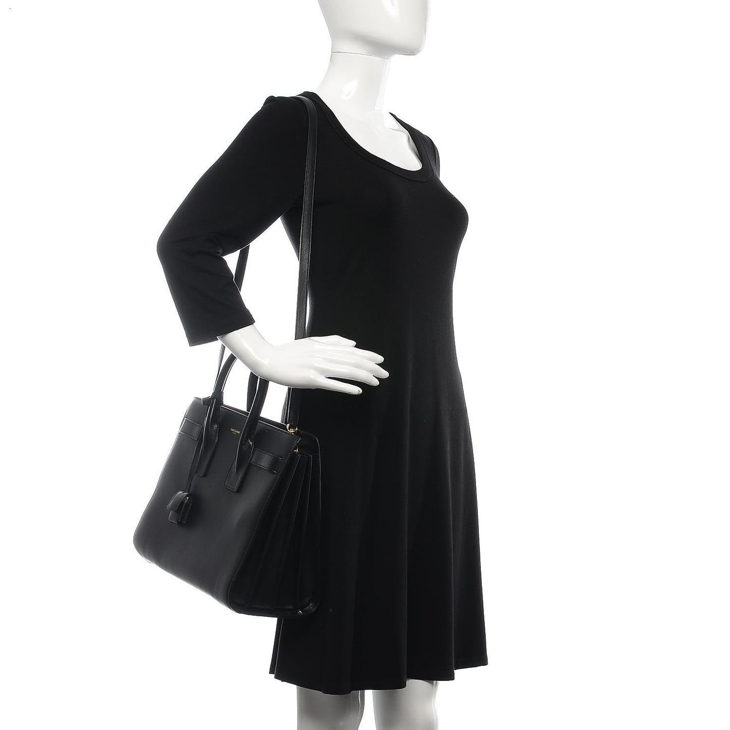 Calfskin Small Sac De Jour Black