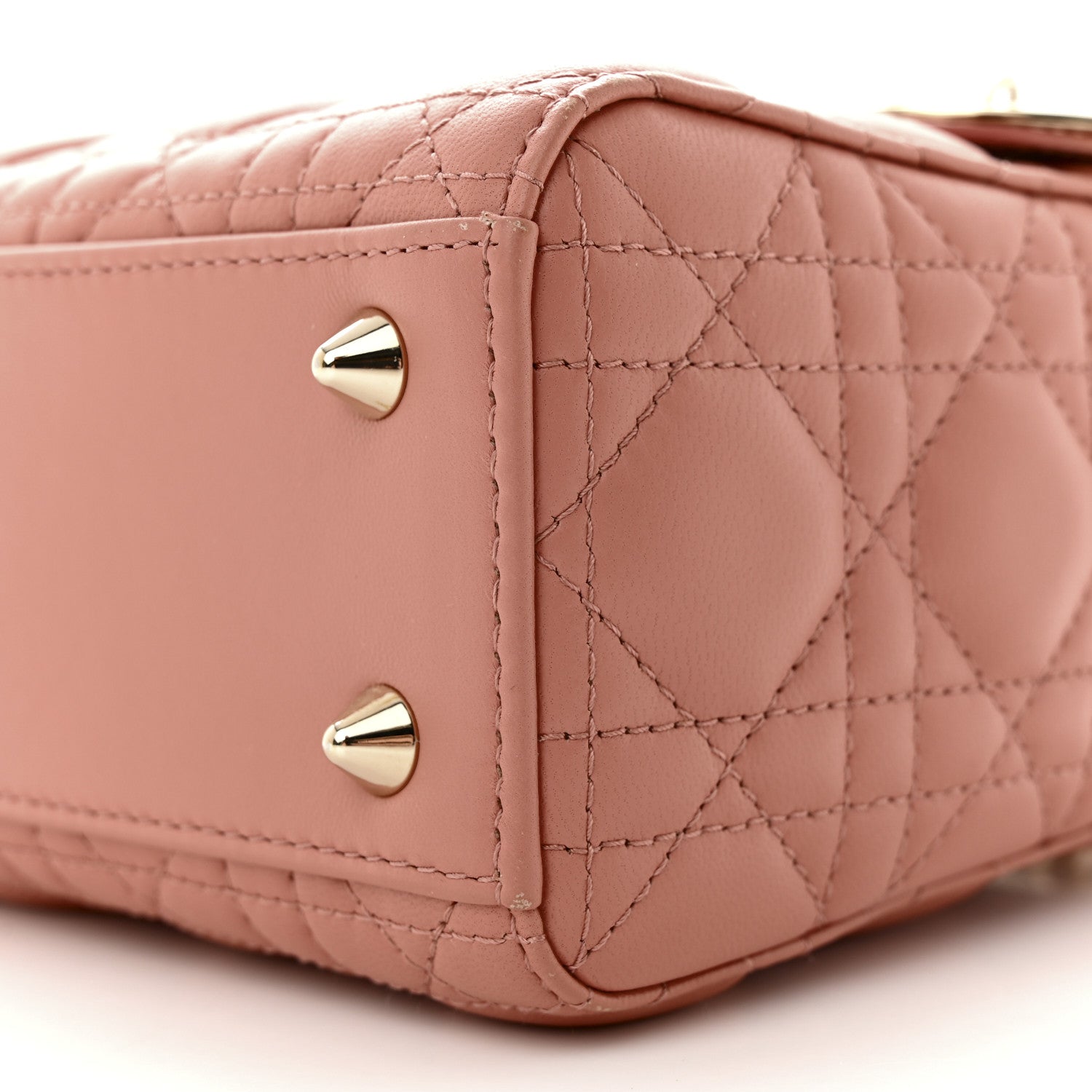 Christian Dior Lambskin Cannage Small My ABCDior Lady Dior Blush 9 of 11