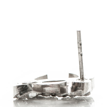 Chanel Baguette Crystal CC Earrings Silver 3 of 6