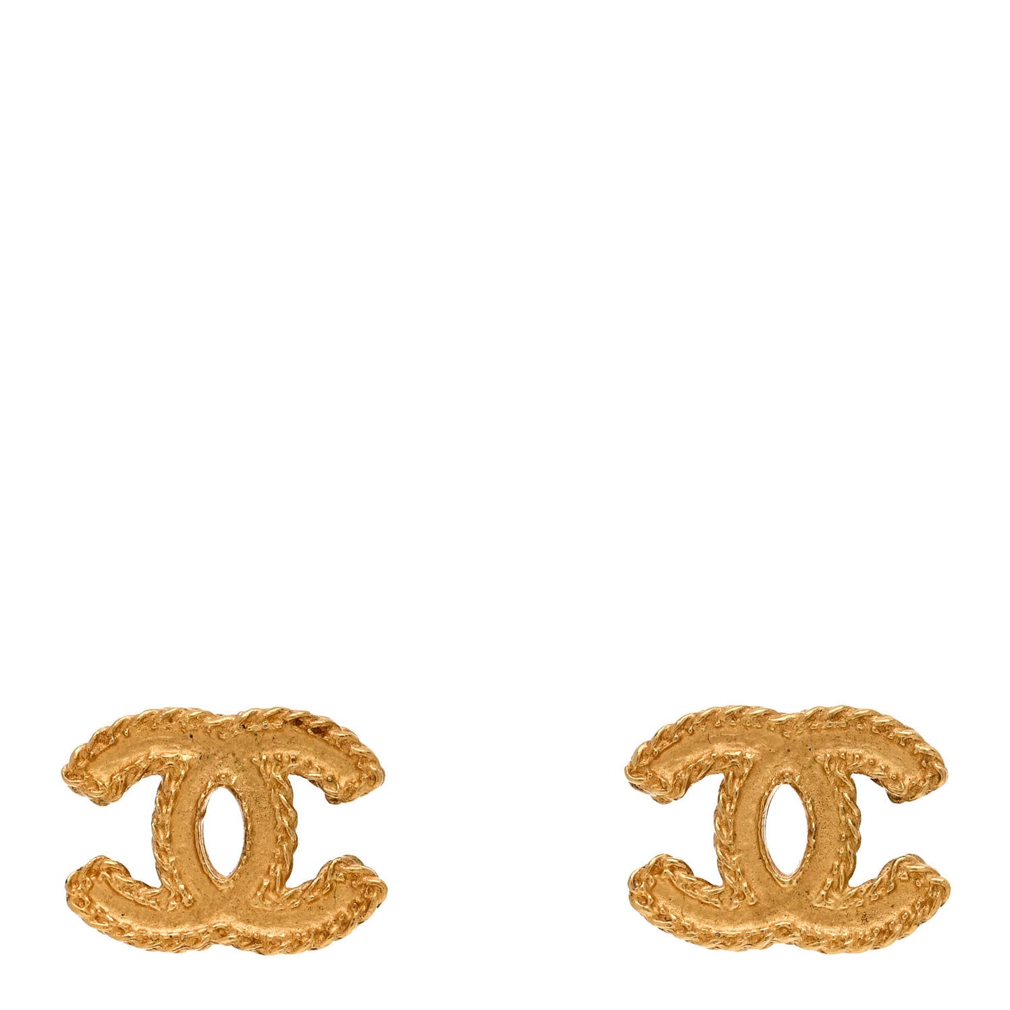 CC Chain Earrings Matte Gold