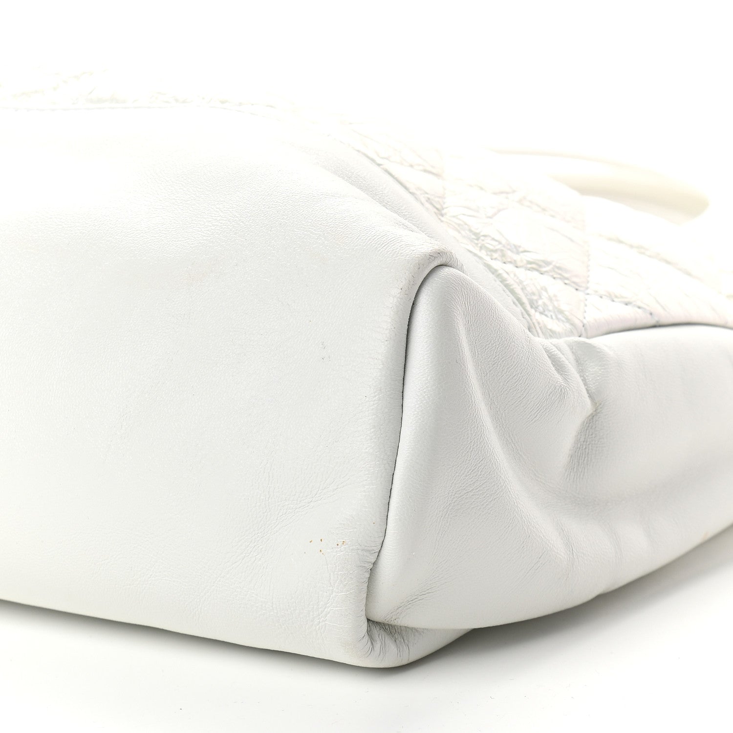 Chanel Crumpled Calfskin Quilted Large 31 Shopping Bag White 9 of 12