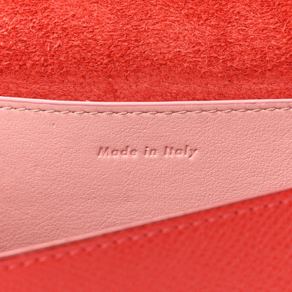 Celine Grained Shiny Calfskin Strap Clutch Scarlet 7 of 18