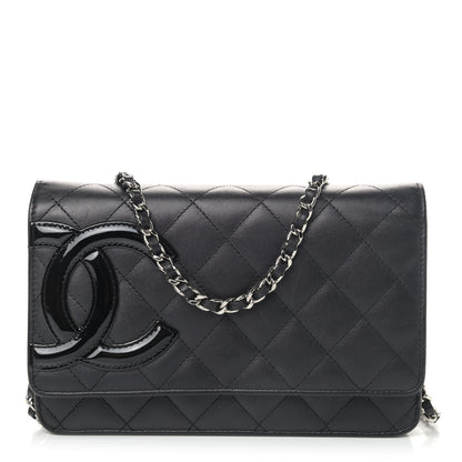 Chanel Calfskin Quilted Cambon Wallet On Chain WOC Black 1 of 5